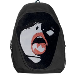 Wide Open And Ready - Kinky Girl Face In The Dark Backpack Bag by Casemiro