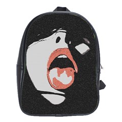 Wide Open And Ready - Kinky Girl Face In The Dark School Bag (xl) by Casemiro