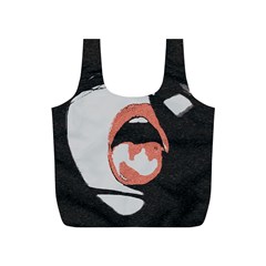 Wide Open And Ready - Kinky Girl Face In The Dark Full Print Recycle Bag (s) by Casemiro