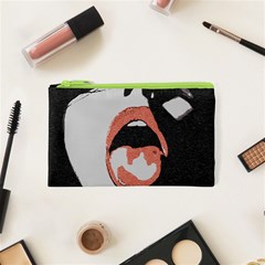 Wide Open And Ready - Kinky Girl Face In The Dark Cosmetic Bag (xs) by Casemiro