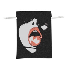 Wide Open And Ready - Kinky Girl Face In The Dark Lightweight Drawstring Pouch (l) by Casemiro