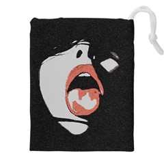 Wide Open And Ready - Kinky Girl Face In The Dark Drawstring Pouch (4xl) by Casemiro