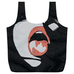 Wide Open And Ready - Kinky Girl Face In The Dark Full Print Recycle Bag (xxxl)