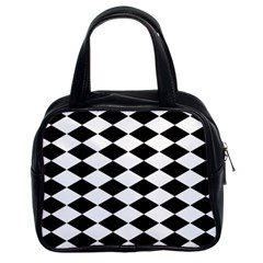 Black And White Rhombus Classic Handbag (two Sides) by ElenaIndolfiStyle