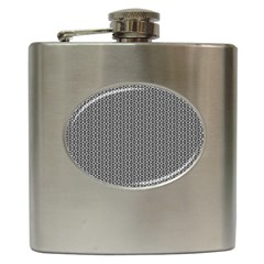 Black And White Triangles Hip Flask (6 Oz) by Sparkle