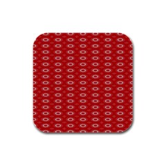 Red Kalider Rubber Square Coaster (4 Pack)  by Sparkle