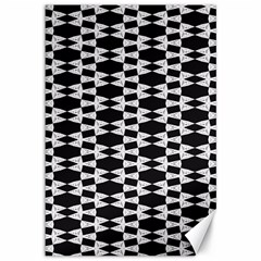 Black And White Triangles Canvas 12  X 18  by Sparkle