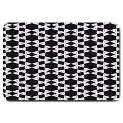 Black And White Triangles Large Doormat  by Sparkle