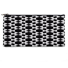 Black And White Triangles Pencil Case by Sparkle