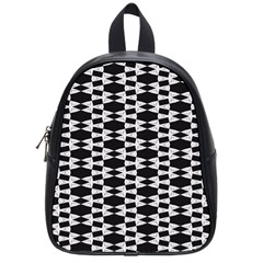 Black And White Triangles School Bag (small) by Sparkle