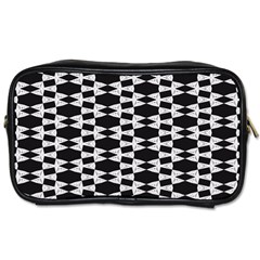 Black And White Triangles Toiletries Bag (one Side) by Sparkle