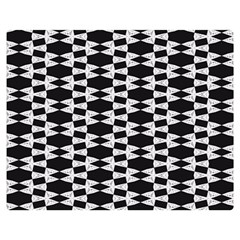 Black And White Triangles Double Sided Flano Blanket (medium)  by Sparkle