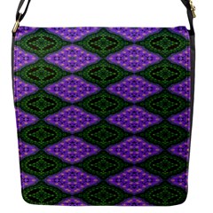 Digital Grapes Flap Closure Messenger Bag (s) by Sparkle