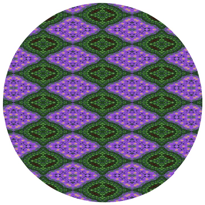 Digital Grapes Wooden Puzzle Round