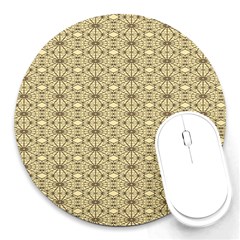 Digital Flowers Round Mousepads by Sparkle