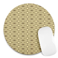 Digital Flowers Round Mousepads by Sparkle