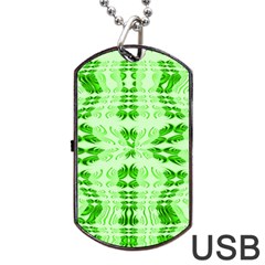 Digital Illusion Dog Tag Usb Flash (one Side) by Sparkle