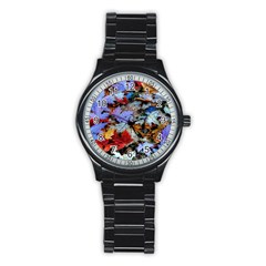 Rainbow Season Stainless Steel Round Watch