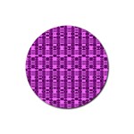 Digital Violet Rubber Coaster (Round)  Front