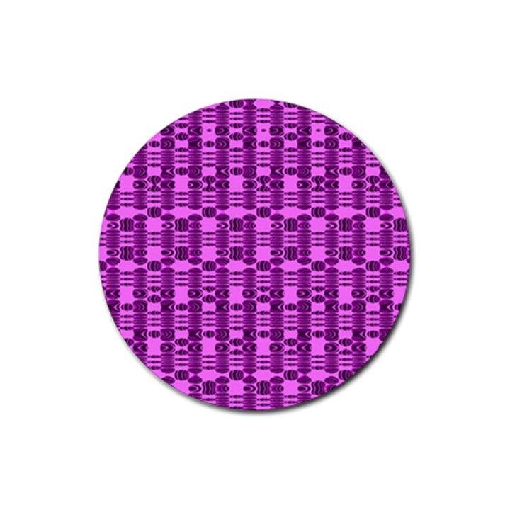 Digital Violet Rubber Coaster (Round) 