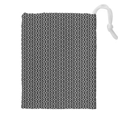 Black And White Triangles Drawstring Pouch (5xl) by Sparkle