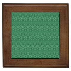 Digital Waves Framed Tile