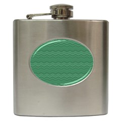 Digital Waves Hip Flask (6 Oz) by Sparkle