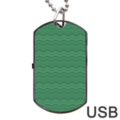 Digital Waves Dog Tag Usb Flash (one Side) by Sparkle