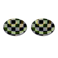 Circle Checks Cufflinks (oval) by Sparkle