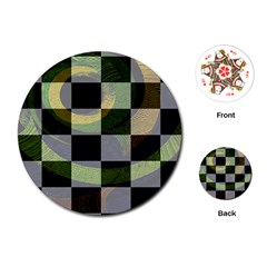 Circle Checks Playing Cards Single Design (round) by Sparkle