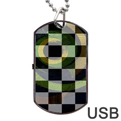 Circle Checks Dog Tag Usb Flash (two Sides) by Sparkle