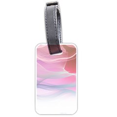 Pink Fractal Luggage Tag (one Side) by Sparkle