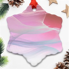 Pink Fractal Snowflake Ornament (two Sides) by Sparkle