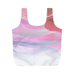 Pink Fractal Full Print Recycle Bag (m) by Sparkle