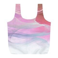 Pink Fractal Full Print Recycle Bag (l) by Sparkle