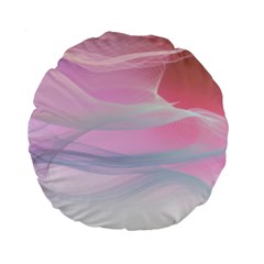 Pink Fractal Standard 15  Premium Flano Round Cushions by Sparkle