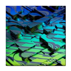 Digital Abstract Tile Coaster