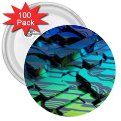 Digital Abstract 3  Buttons (100 Pack)  by Sparkle