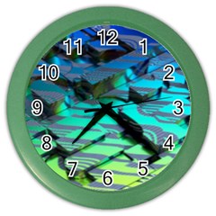 Digital Abstract Color Wall Clock by Sparkle