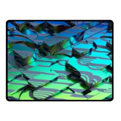 Digital Abstract Double Sided Fleece Blanket (small)  by Sparkle