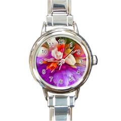 Poppy Flower Round Italian Charm Watch by Sparkle