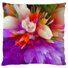 Poppy Flower Large Flano Cushion Case (two Sides) by Sparkle