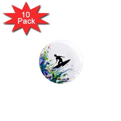 Nature Surfing 1  Mini Magnet (10 Pack)  by Sparkle