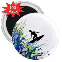 Nature Surfing 3  Magnets (100 Pack) by Sparkle