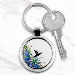 Nature Surfing Key Chain (round) by Sparkle