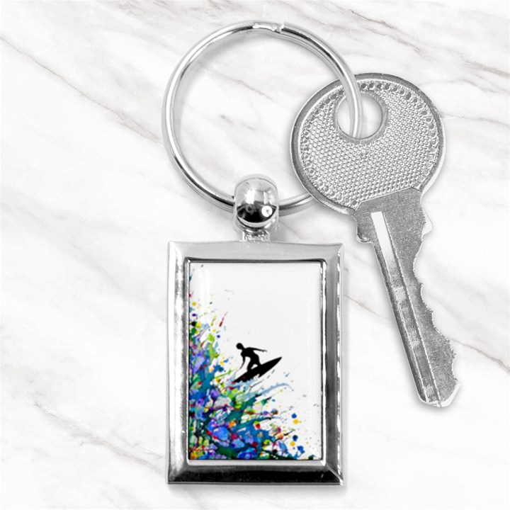 Nature Surfing Key Chain (Rectangle)