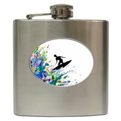 Nature Surfing Hip Flask (6 Oz) by Sparkle