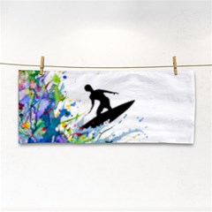 Nature Surfing Hand Towel by Sparkle