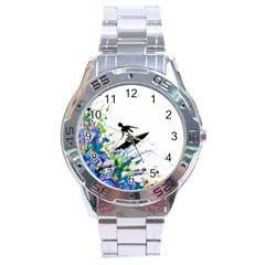 Nature Surfing Stainless Steel Analogue Watch by Sparkle