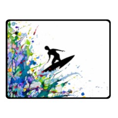 Nature Surfing Double Sided Fleece Blanket (small)  by Sparkle